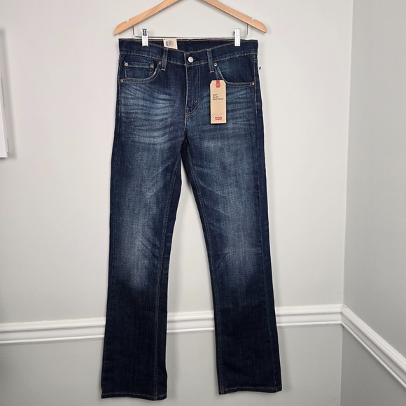 Levi's 527 Men's Slim Bootcut Jeans Blue Denim 32x34 Stretch NWT - Picture 1 of 7